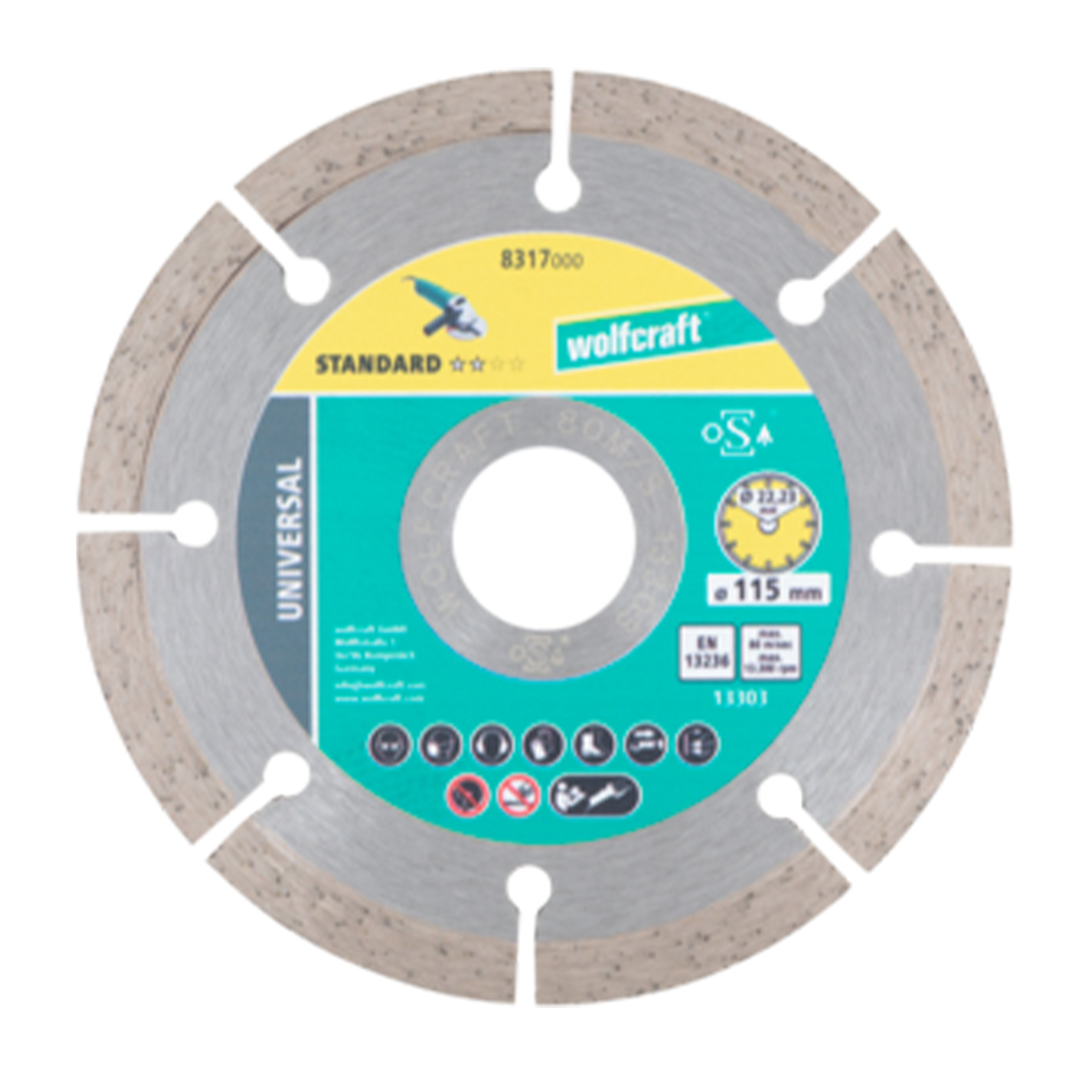 *1 Diamantdoorslijpschijf Std. Univ. ø125mm HP