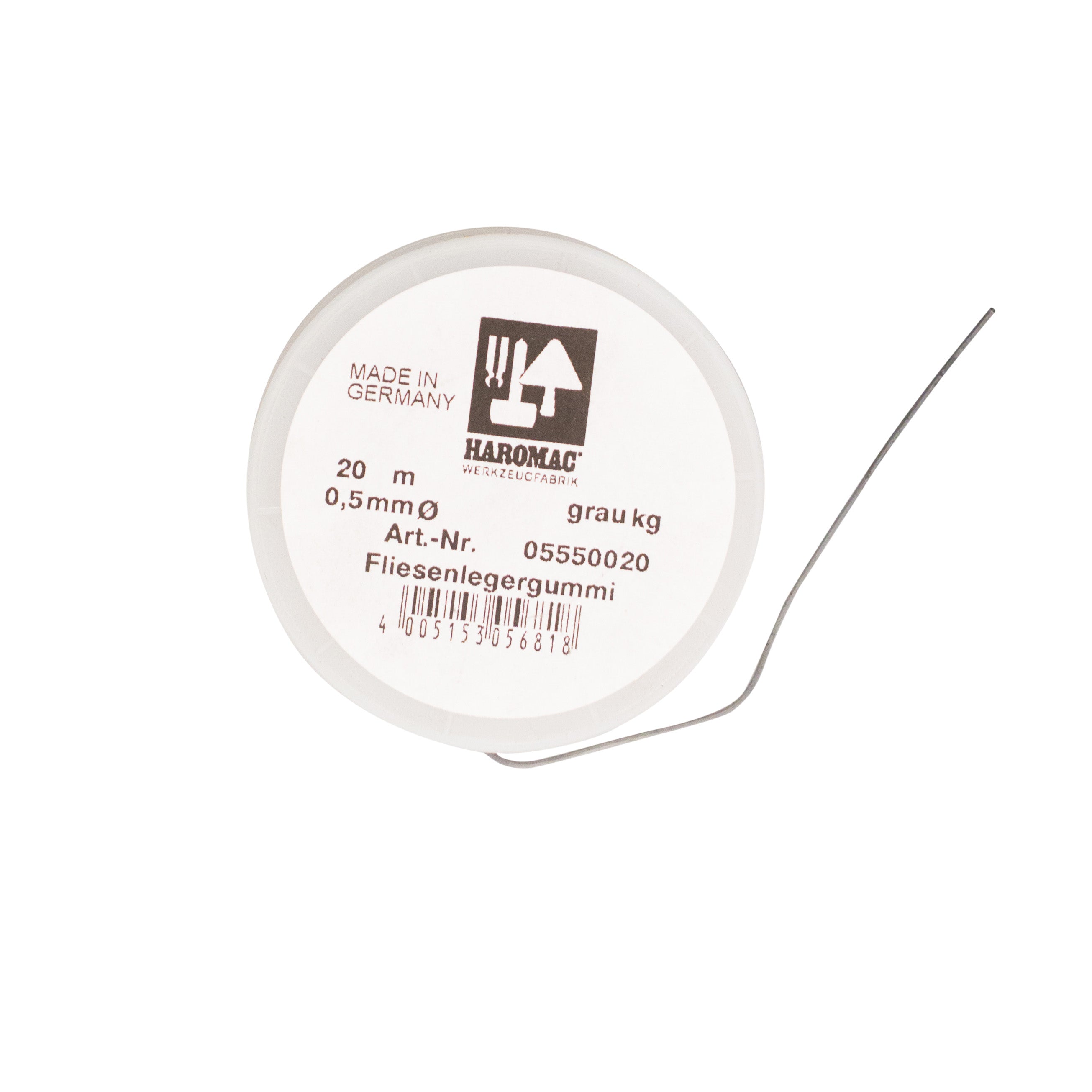 Metseldraad, gummi, grijs 20M x 0.5