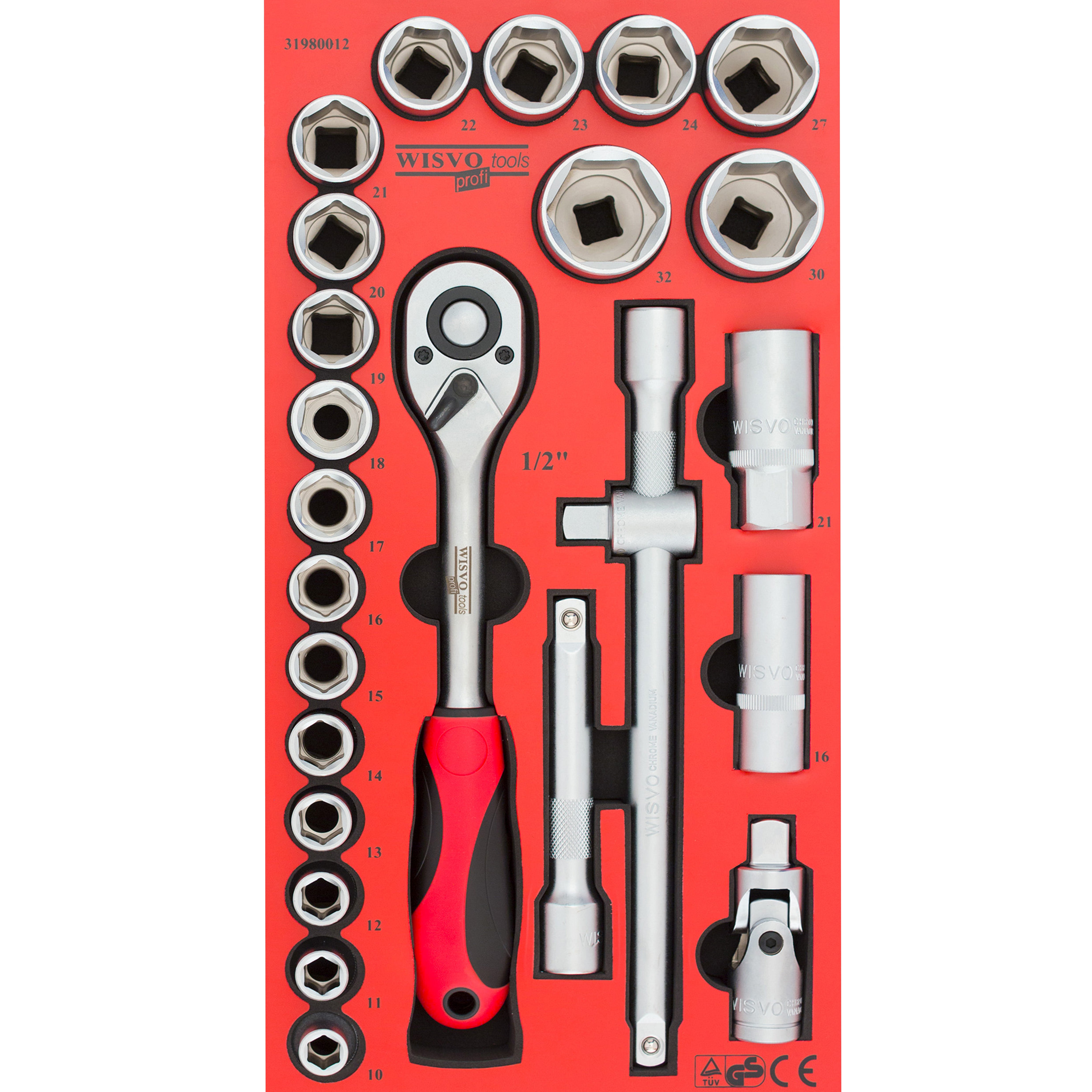 Dopsleutelset 1/2 in SOS-module 3198/25