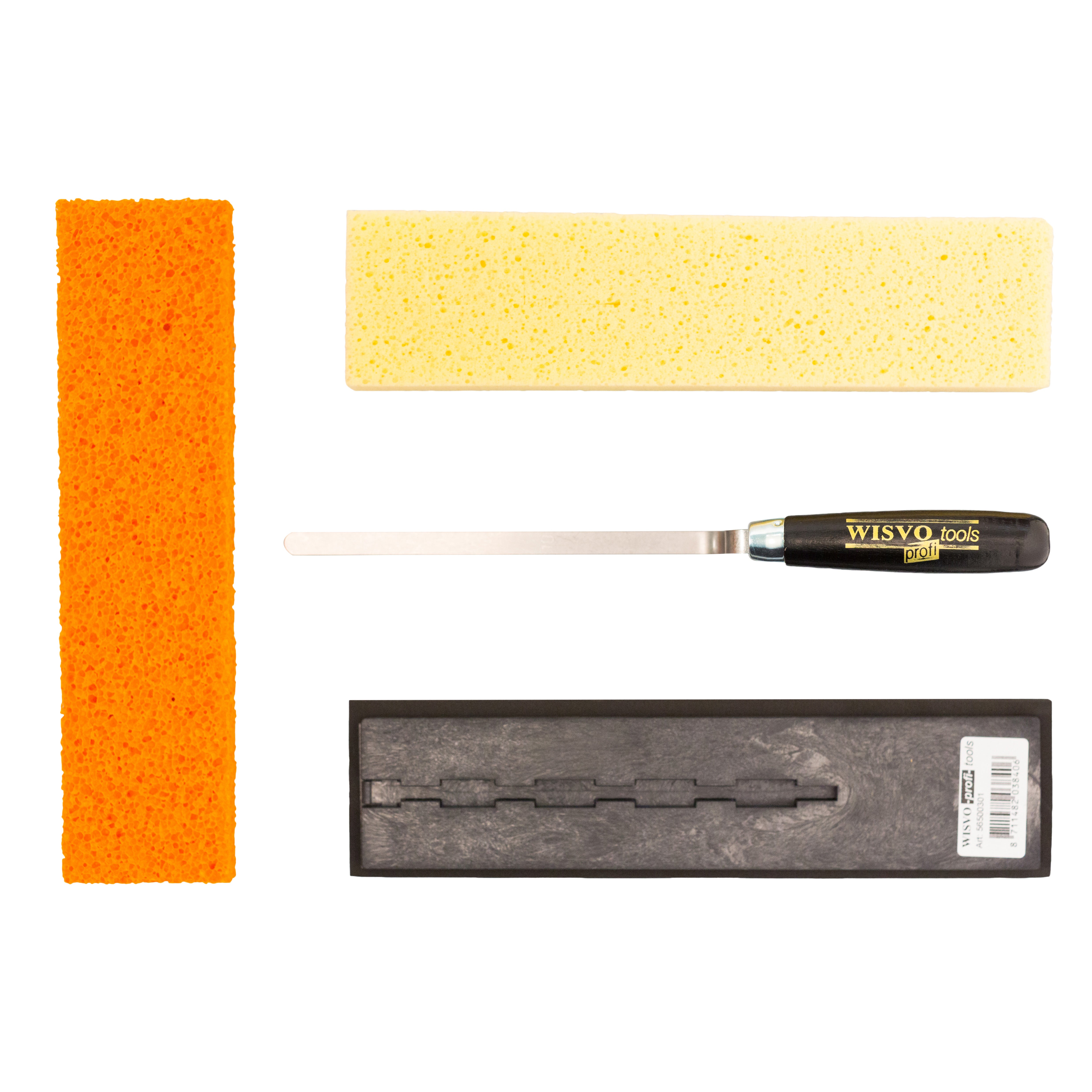 Schuurbordset, met spons, 4 delig S04