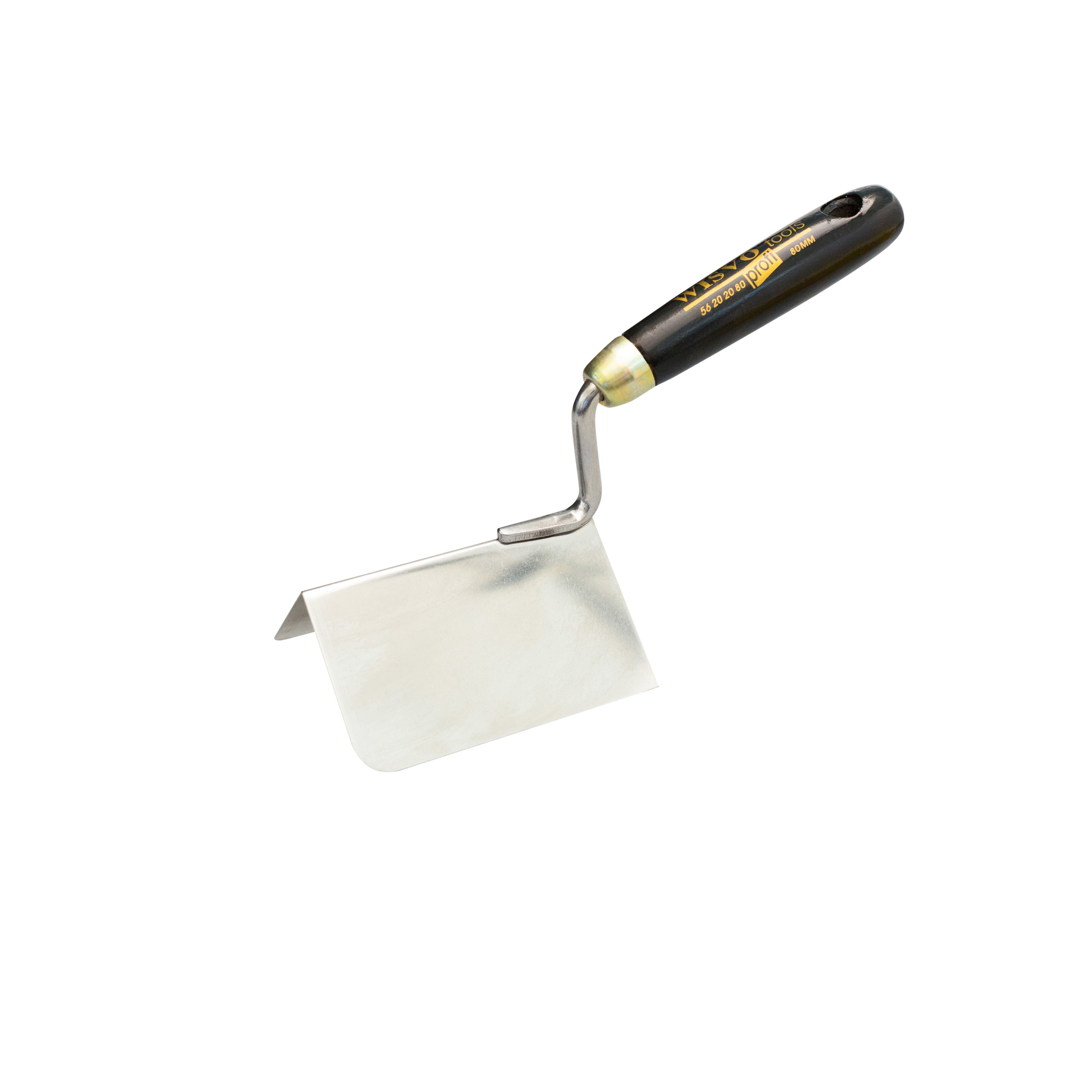 Hoektroffel, buitenhoek, RVS 80